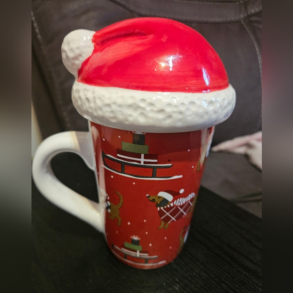 Christmas mug‎ with lid